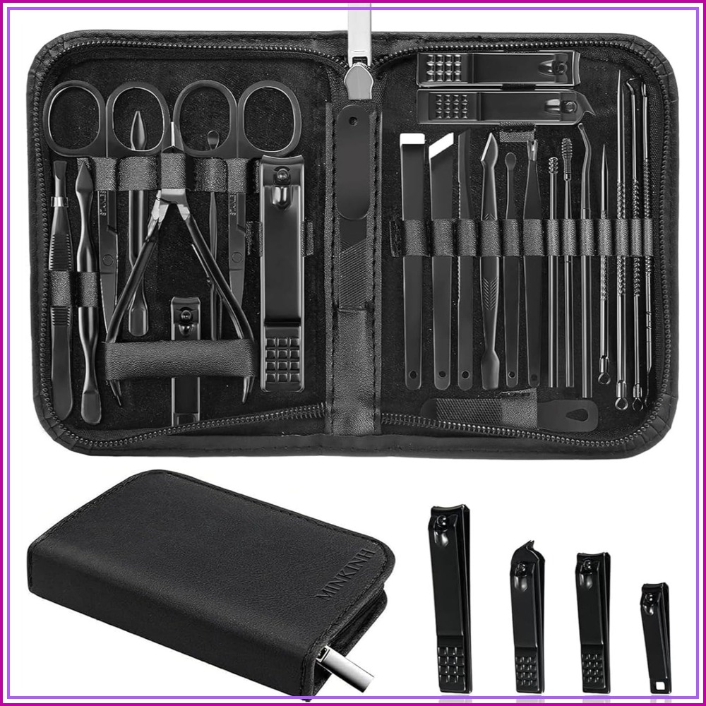 Mens Grooming Kit Gift Set - Profesyonel 26 Parçalı Paslanmaz Çelik Erkek