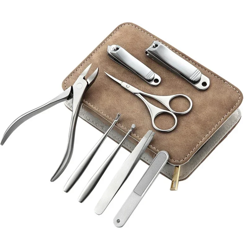 Men'S Grooming Essentials - 8/12 adet Profesyonel Manikür Seti Paslanmaz